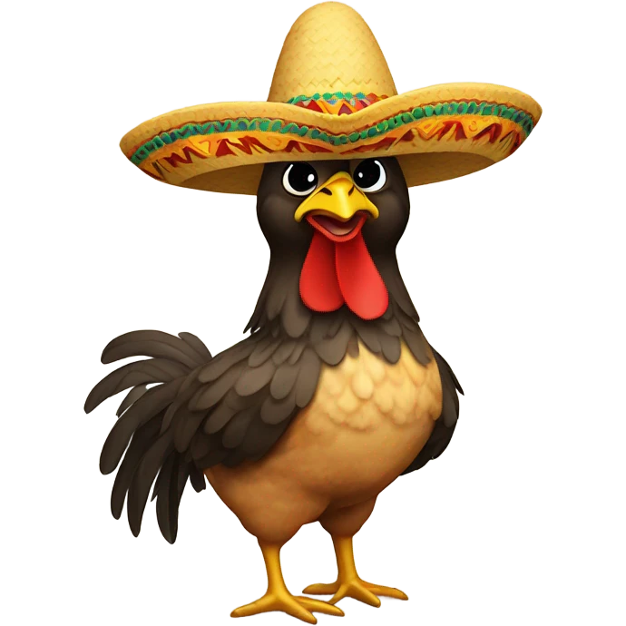 Chicken in a sombrero emoji