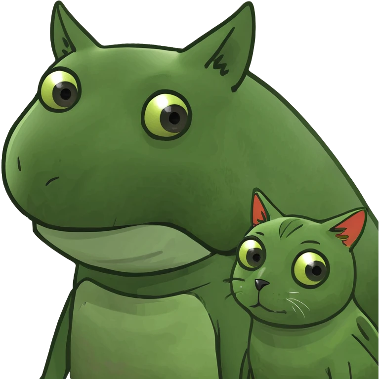A dog, a cat a parrot in a beetle mixed together emoji