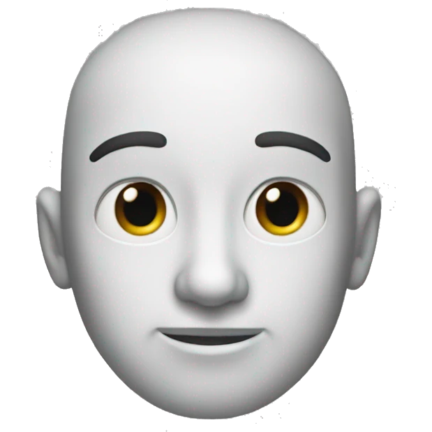 a big long plastic emoji