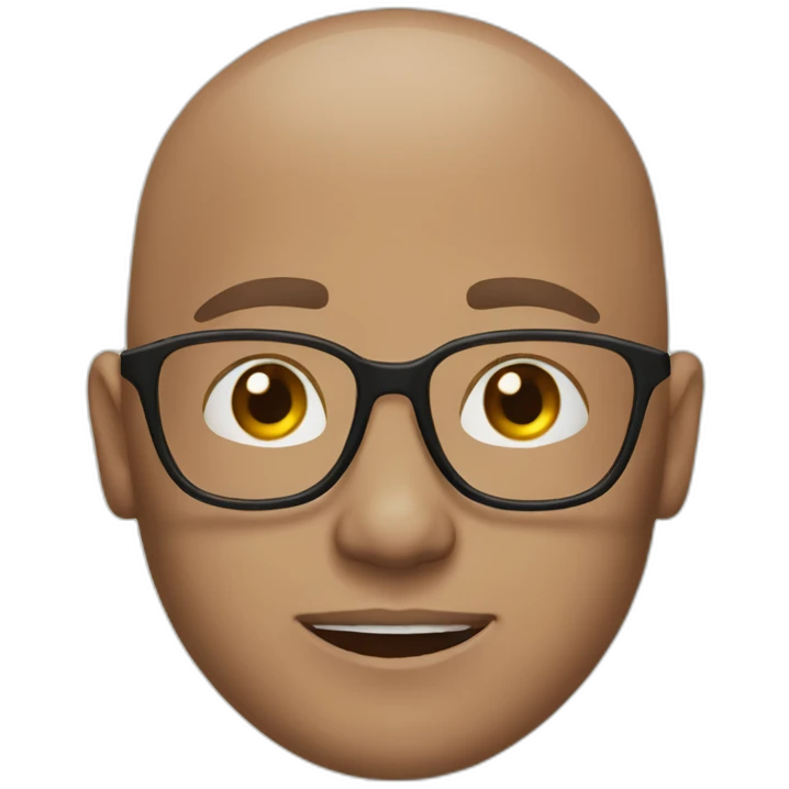 bald 35 year old men with glasses emoji