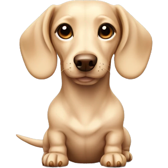 Dachshund cream with brown emoji