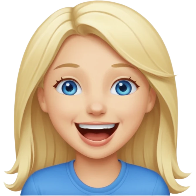 blue eyes blonde girl LAUGHING LOUDLY GIF emoji