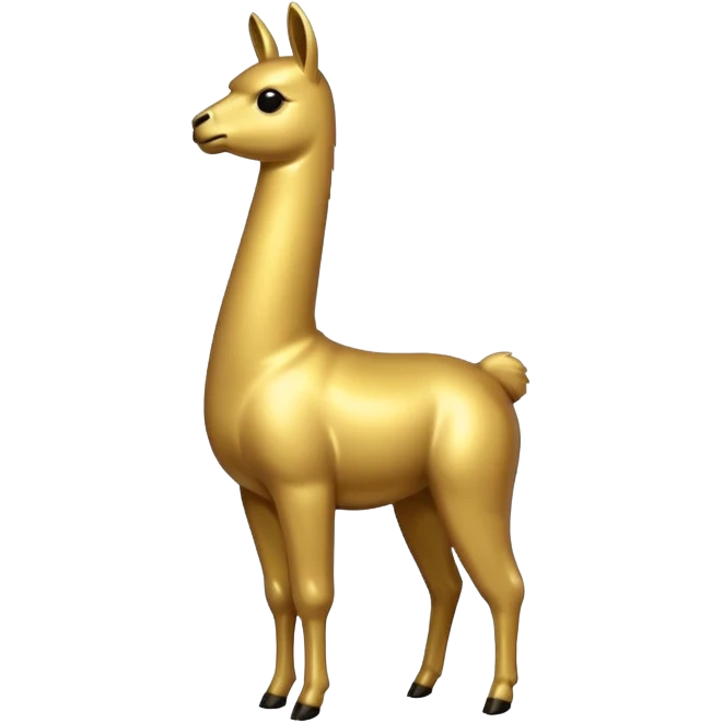 A small golden llama silhouette emoji