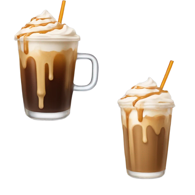 iced caramel coffee  emoji
