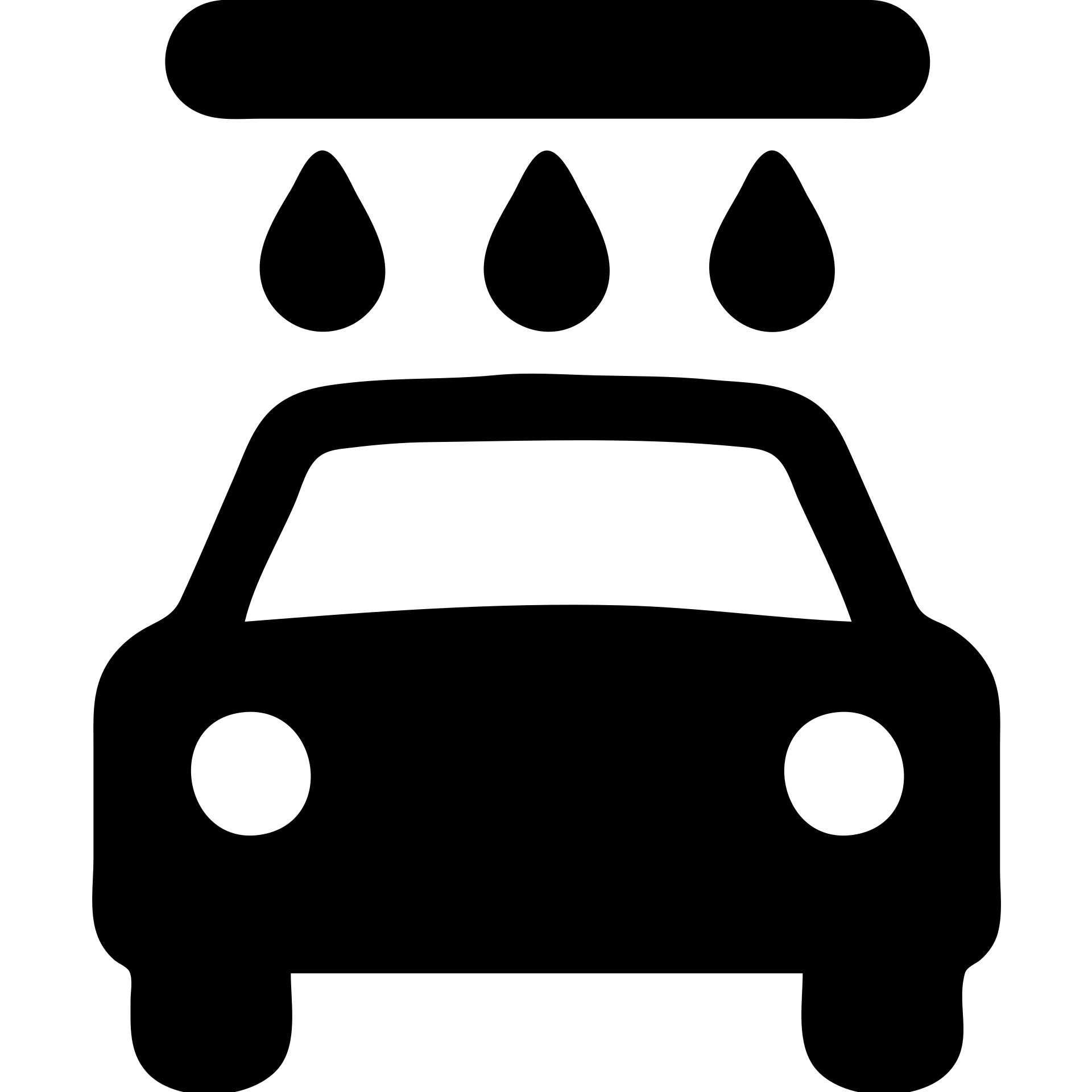 car wash solid black icon emoji