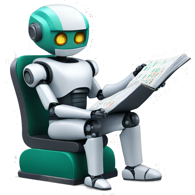 robot reading excel emoji