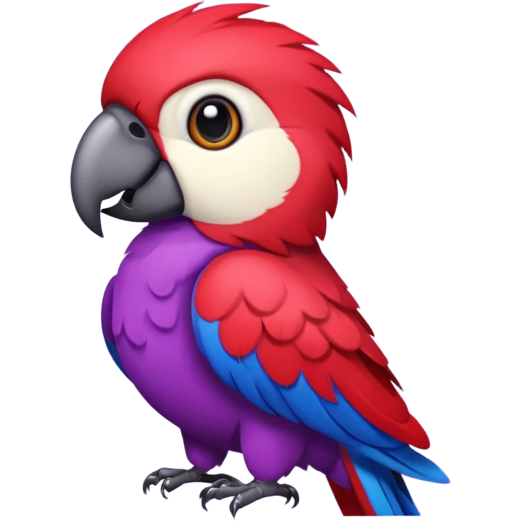 purple and red parrot  emoji