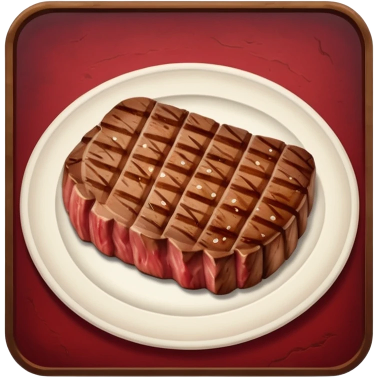 Retro Restaurant Sign steak emoji