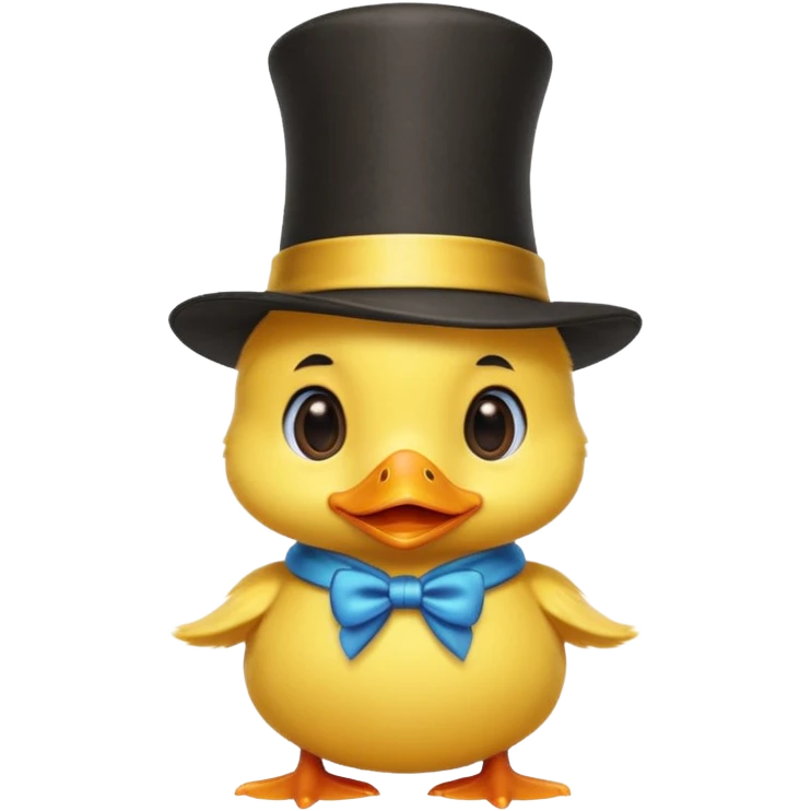 baby duck with magician’s hat
 emoji