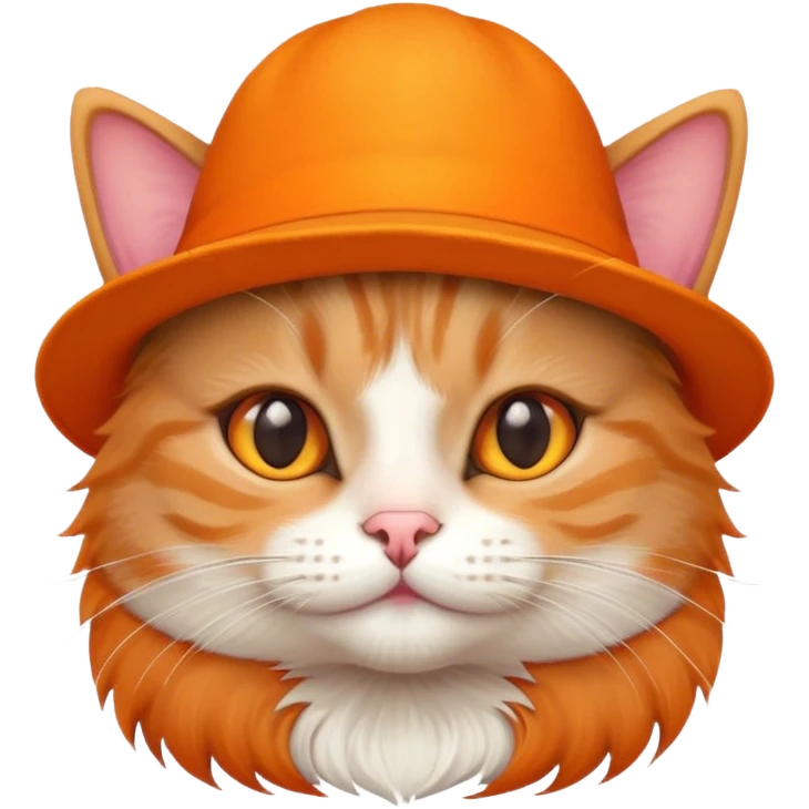 cat with a cute hat emoji