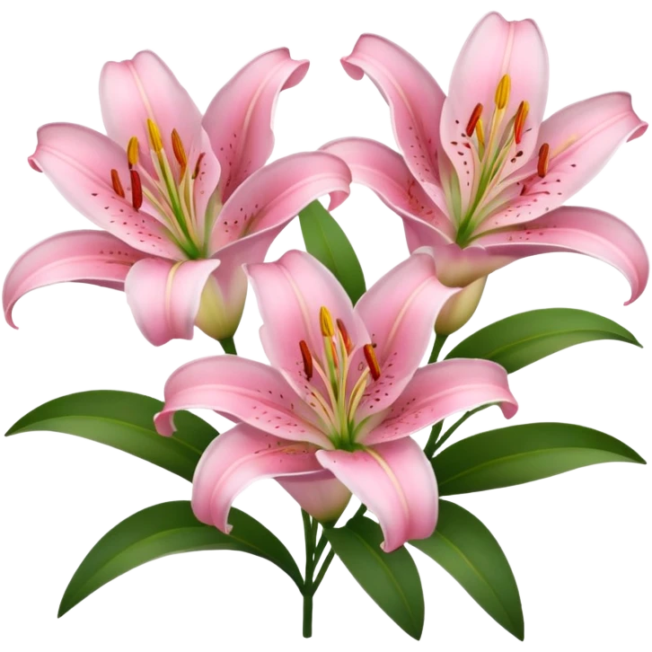 Pink lilies emoji