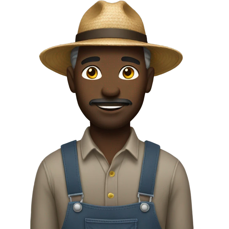 make black farmer man emoji