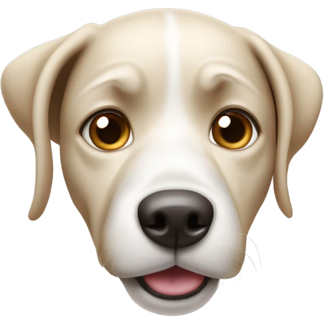 Surprised dog face emoji