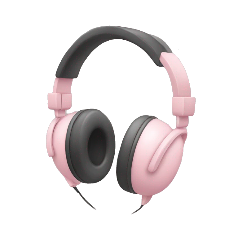 headphone soft pink color  emoji