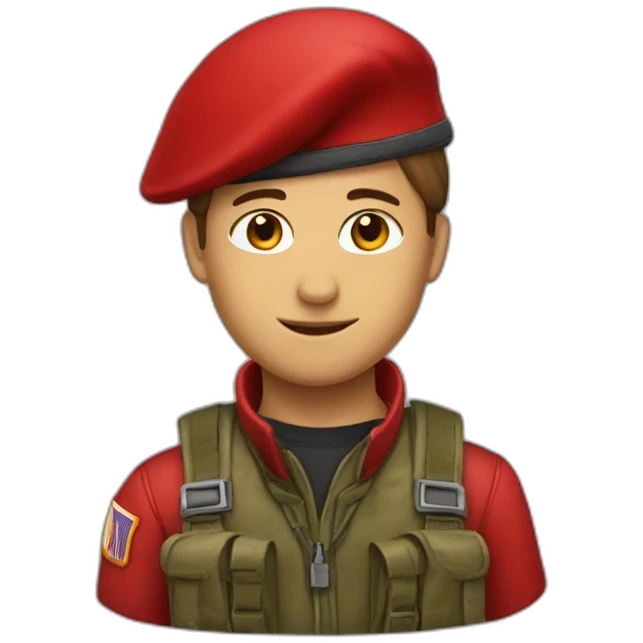 red parachutist beret emojis emoji