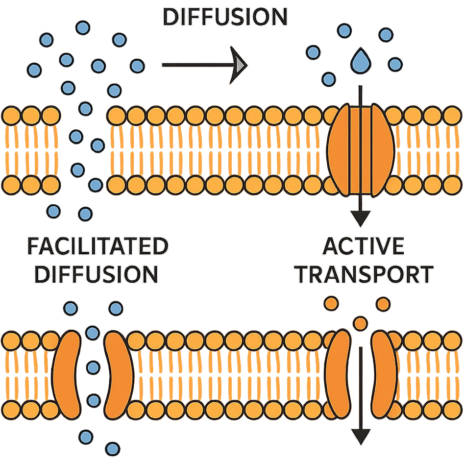 Transportvorgänge durch Biomembranen emoji