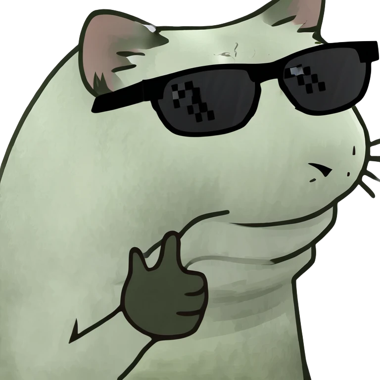 Cat with sunglasses emoji
