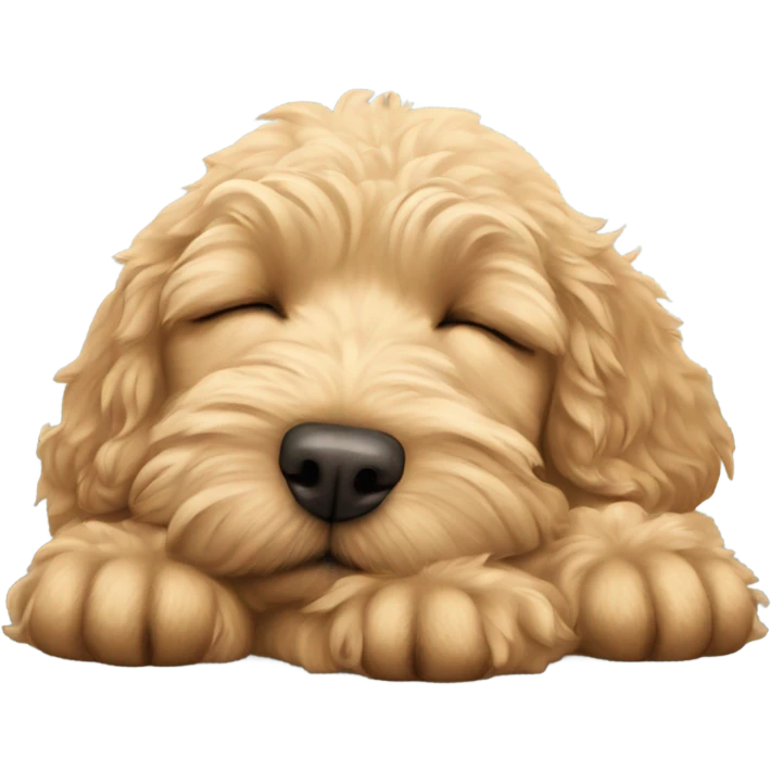 Golden doodle sleeping  emoji