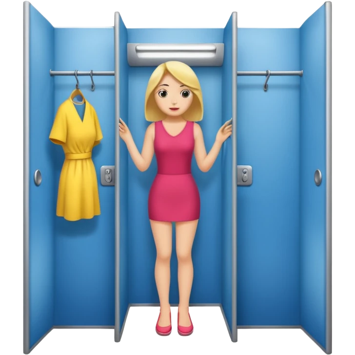 try on woman changing room emoji