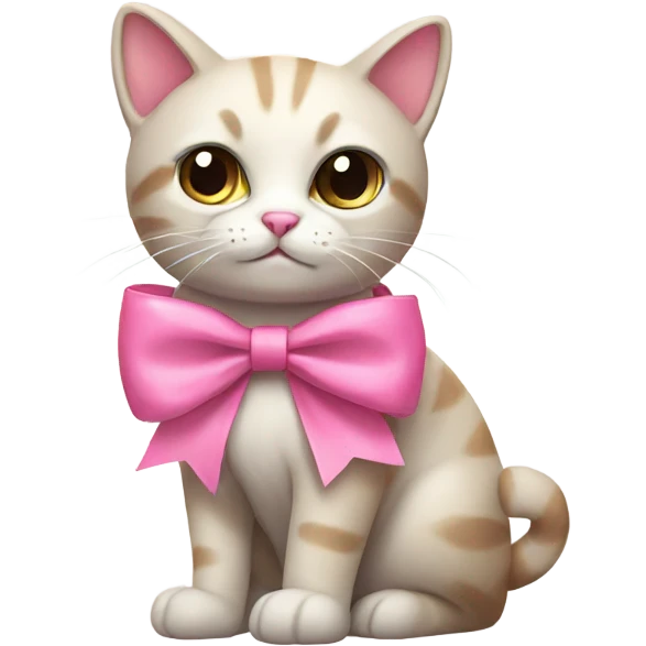 Cat with pink bow emoji