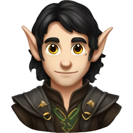 dark hair male elf fantasy emoji