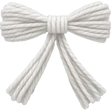 Thin white string in a bow emoji