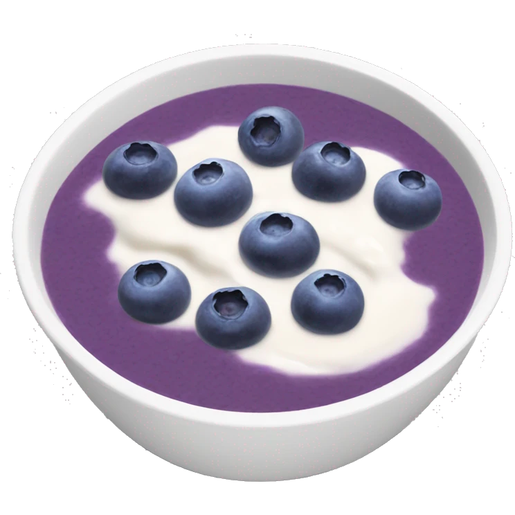 Blueberry yogurt bowl emoji