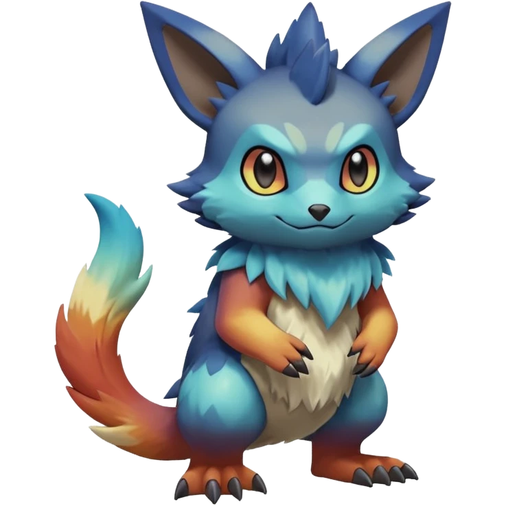 Dusky Muted Smoky Matte Gradient-toned Pokémon-Fakémon-Digimon-Creature, (full body) emoji