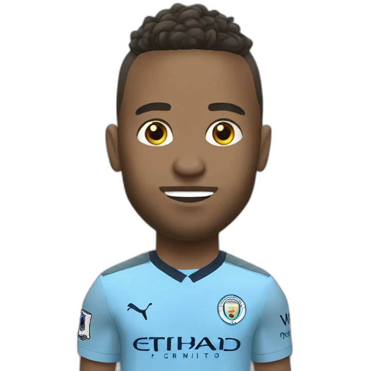 manchester city player running big head emoji