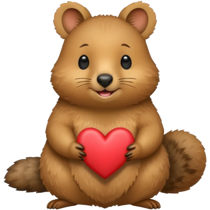 Quokka holding a heart  emoji
