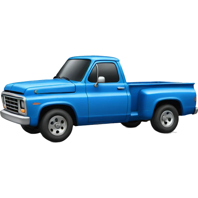 blue pickup truck side view emoji