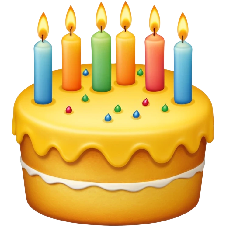 yellow birthday cake emoji