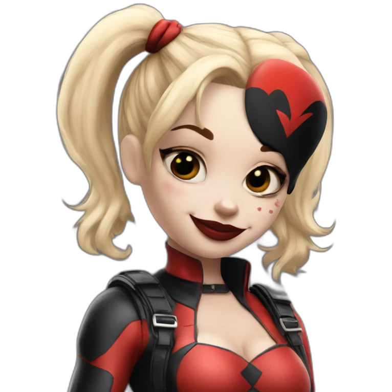 Harley quinn with teddy emoji