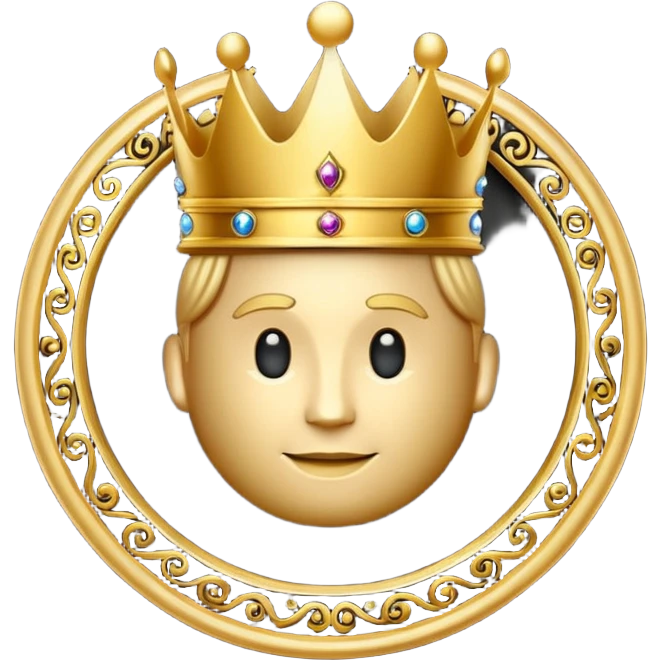 Luxury black and gold circular logo-style emoji, with ornate golden swirls, royal crown on top, bold text in center, glowing golden edges, premium VIP style, dark glossy background, looks like a high-end Telegram bot badge or emblem, no faces, with the text 'VIP24.CC BOT' in golden bold letters emoji