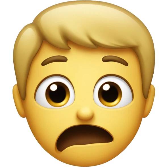 Shocked face, biting bottom lip emoji