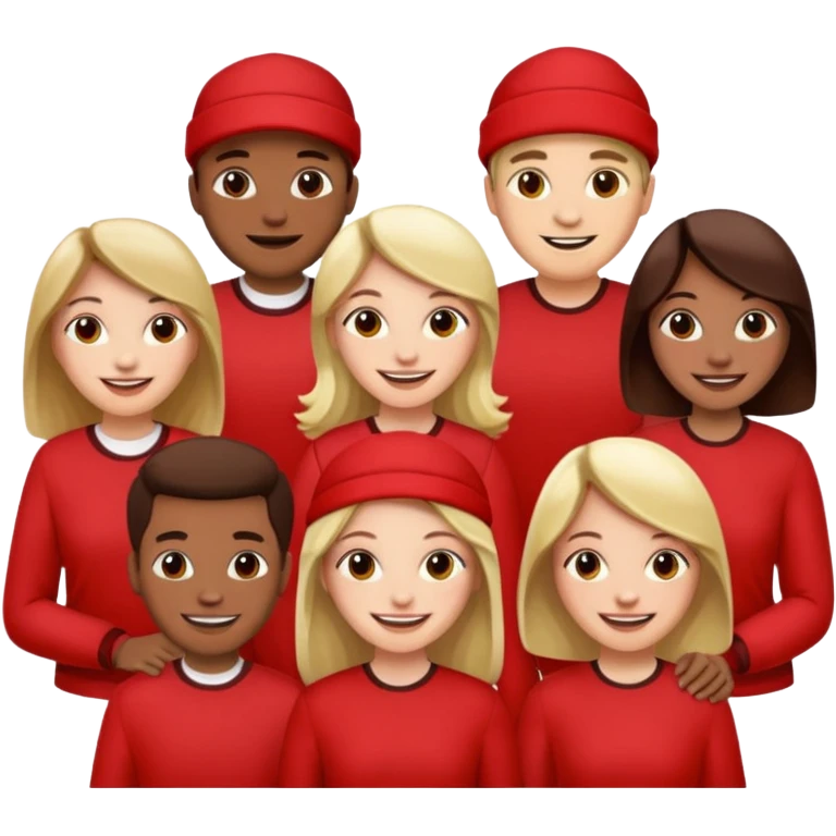 Red group peoples  emoji
