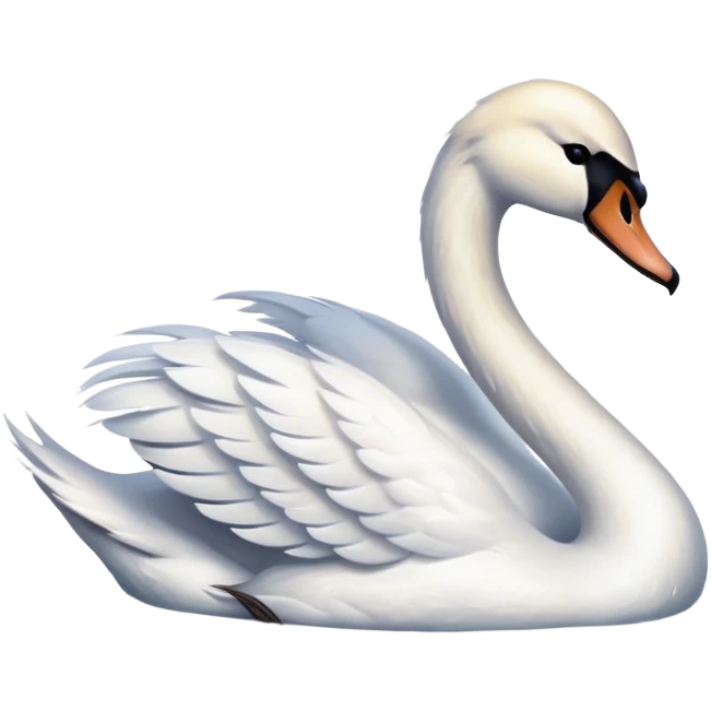 Swan with moon emoji