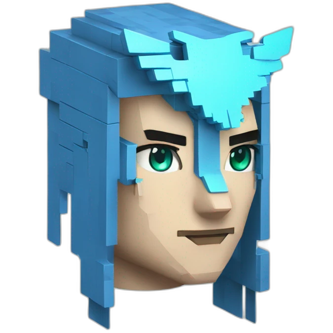Minecraft Articuno Cyberpunk Head emoji