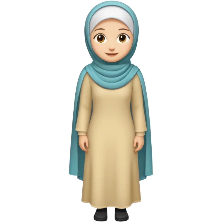 Standing up girl emoji, wearing a hijab. Include the whole body  emoji