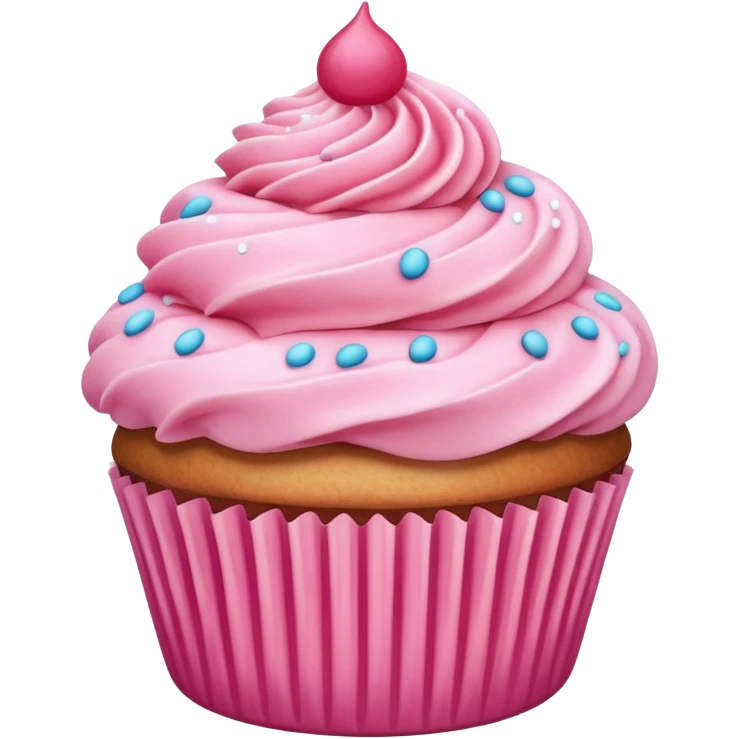 Cupcake with pink icing emoji