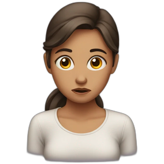 worried girls emoji