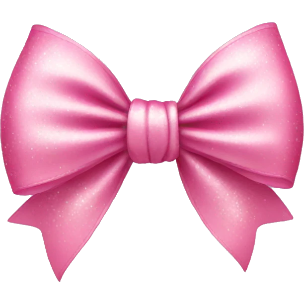satin sparkly pink bow emoji