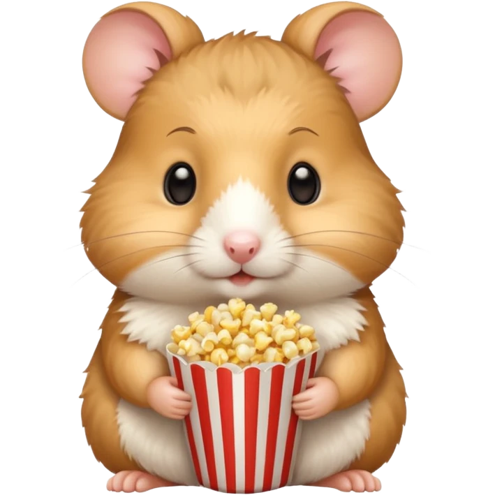 hamster holding pop corn emoji