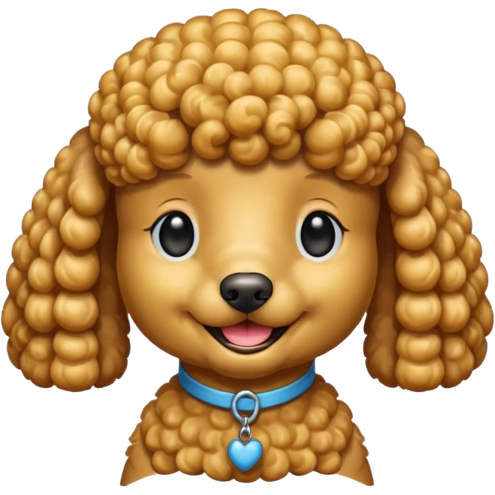 Smiling poodle emoji