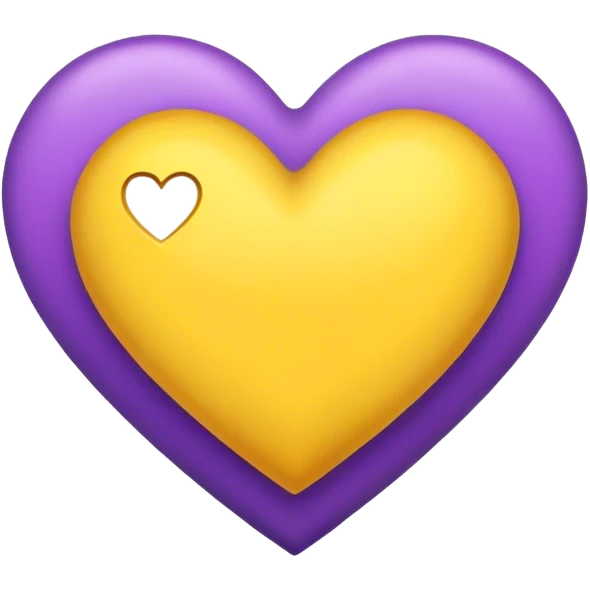 Cuore lilla e giallo emoji
