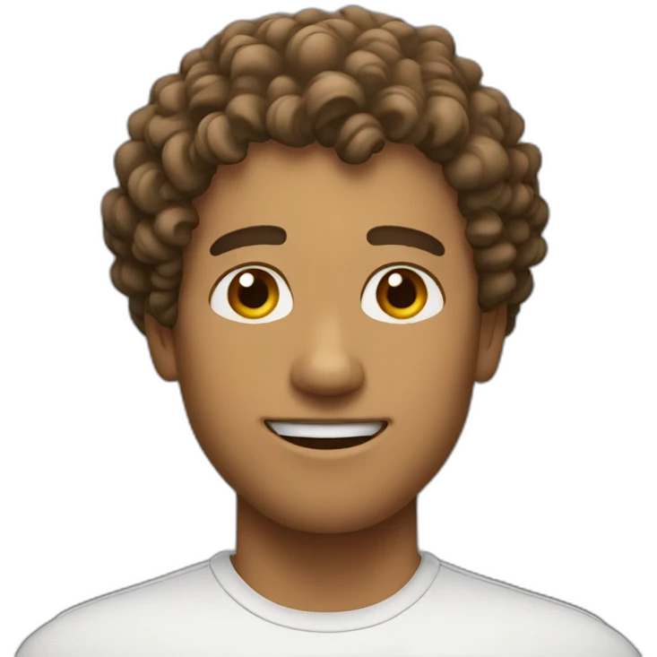 guy with curly hair emoji