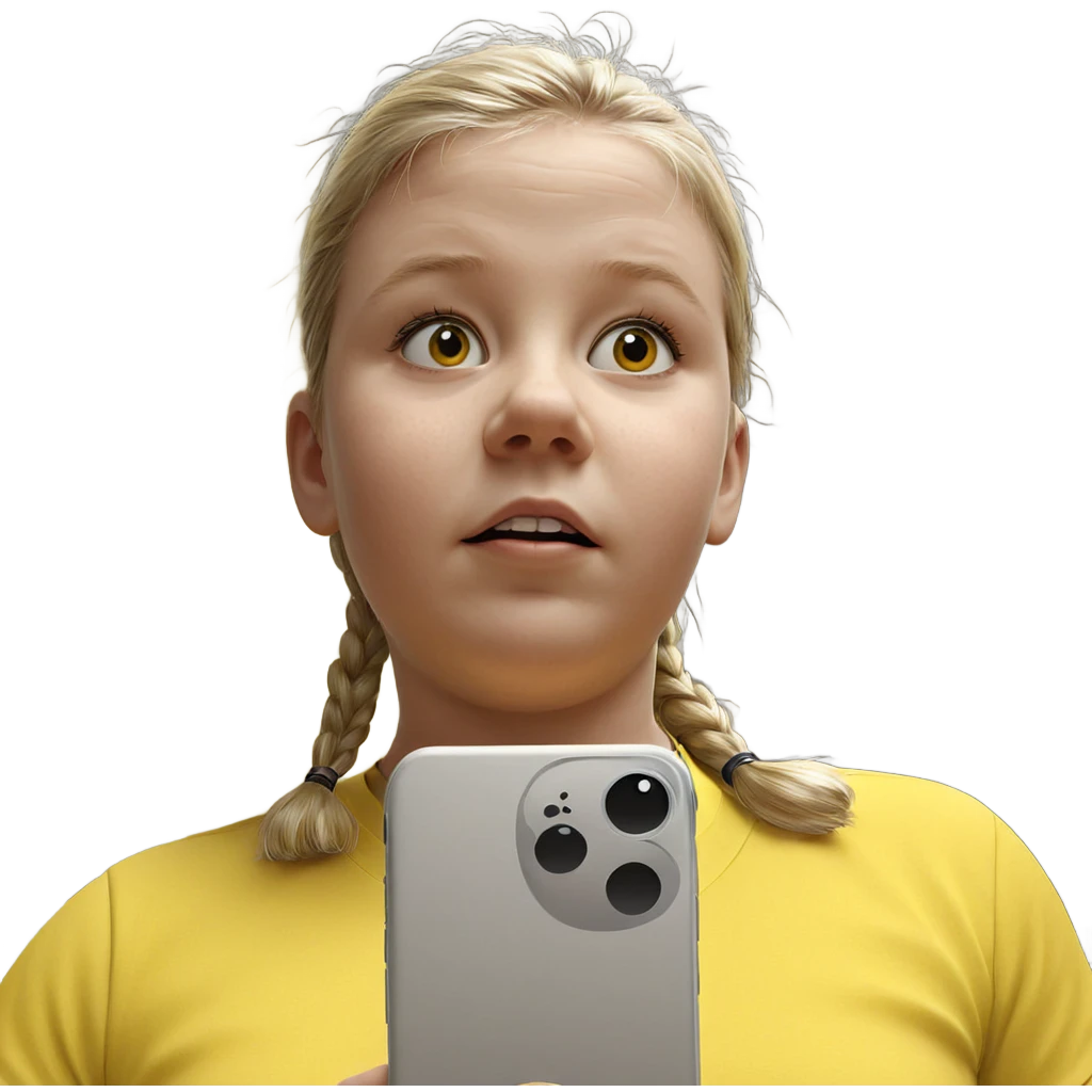 girl in yellow shirt indoors emoji