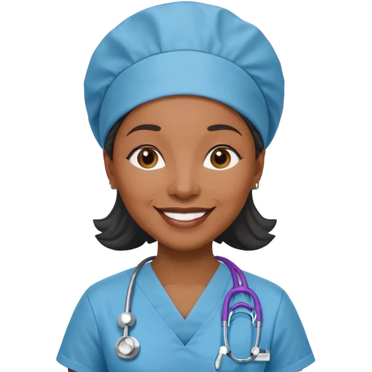 older black doctor woman with scrub cap emoji