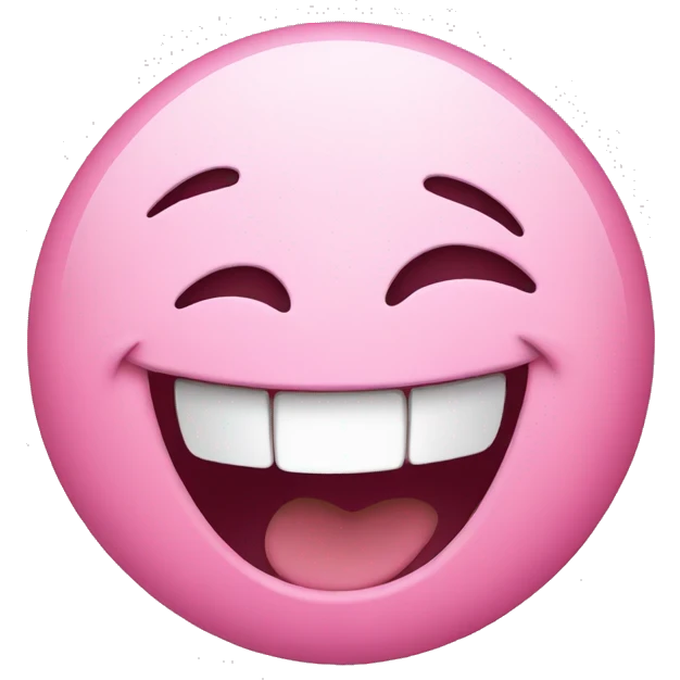 Laughing pink emoji emoji