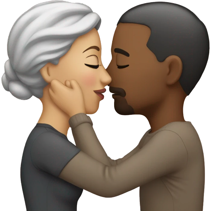 The couple is kissing emoji